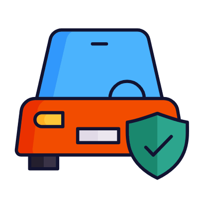 Car Shield Check, Animated Icon, Lineal