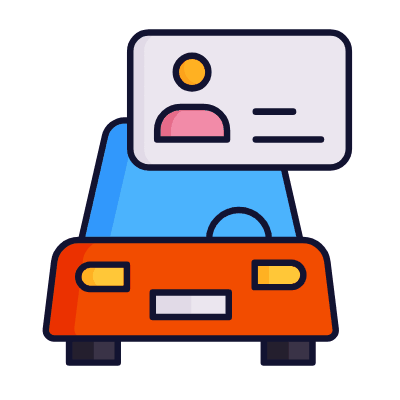 Driver License, Animated Icon, Lineal