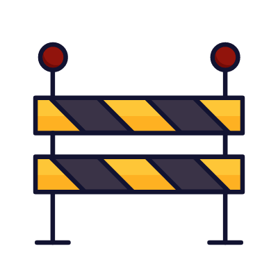 Road Barrier, Animated Icon, Lineal