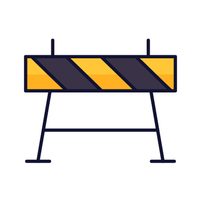 Road Barrier, Animated Icon, Lineal