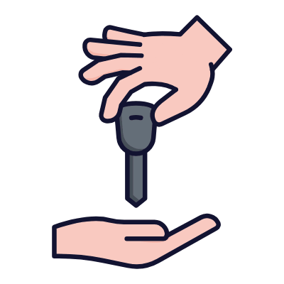 Hands Key, Animated Icon, Lineal