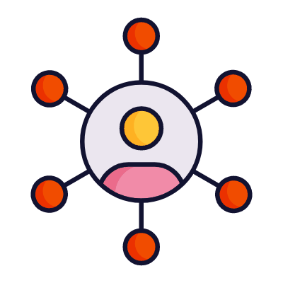 Avatar Network, Animated Icon, Lineal
