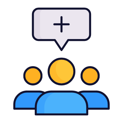 Avatars Message Plus, Animated Icon, Lineal