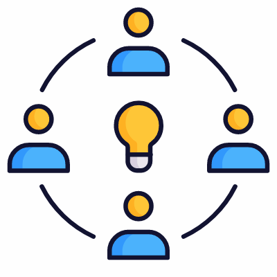 Team Work, Animated Icon, Lineal