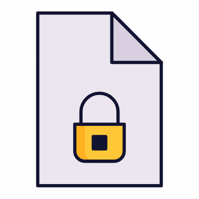 File Lock, Animated Icon, Lineal