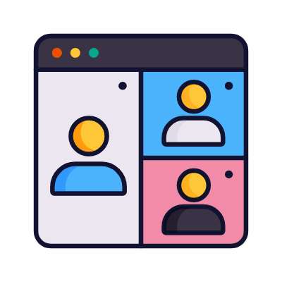 Video Conference, Animated Icon, Lineal