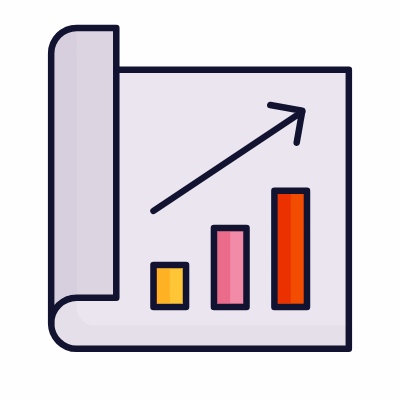 Project Bar Chart, Animated Icon, Lineal