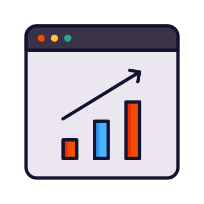 Browser Bar Chart, Animated Icon, Lineal