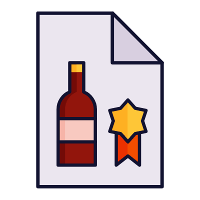 File Liquor License, Animated Icon, Lineal