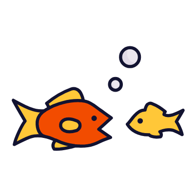 Big Fish, Animated Icon, Lineal
