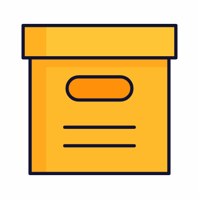 Storage Box, Animated Icon, Lineal