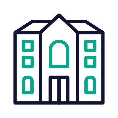 Bank, Animated Icon, Outline