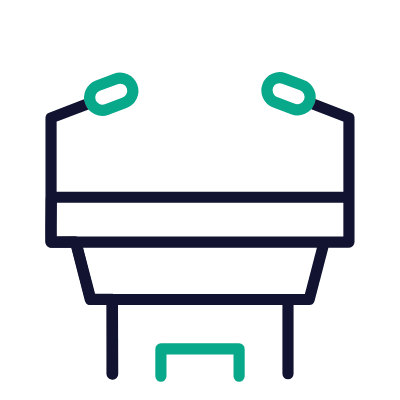 Speaker Podium, Animated Icon, Outline