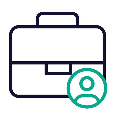 Briefcase Portfolio, Animated Icon, Outline