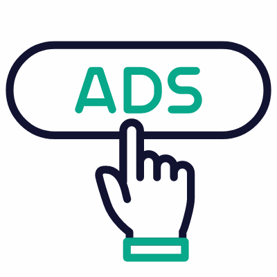 Button Ads, Animated Icon, Outline