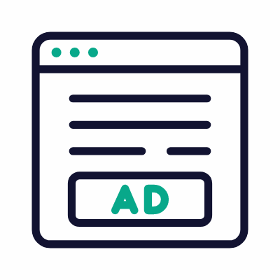 Web Advertising, Animated Icon, Outline