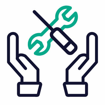 Hands Tools, Animated Icon, Outline