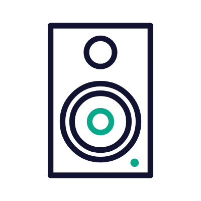 Speaker, Animated Icon, Outline