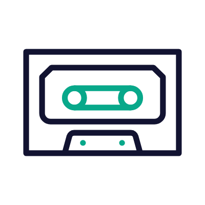 Tape Drive, Animated Icon, Outline