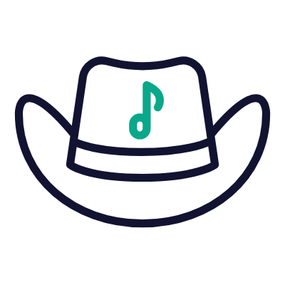 Cowboy Hat, Animated Icon, Outline