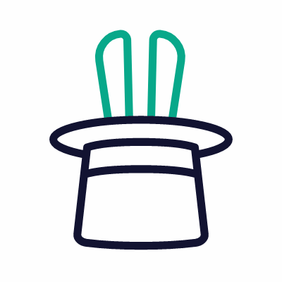 Magician's Hat, Animated Icon, Outline