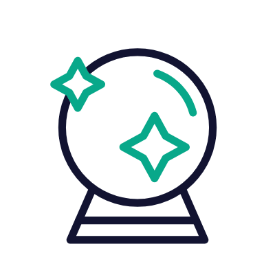 Crystal Ball, Animated Icon, Outline
