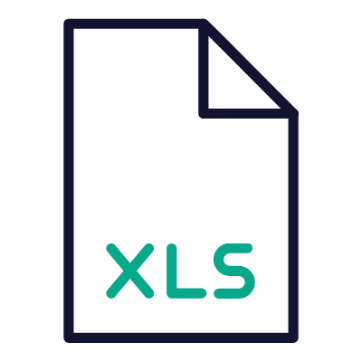 File XLS, Animated Icon, Outline