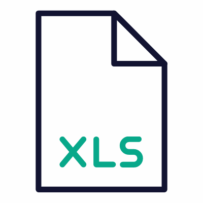 XLS Document, Animated Icon, Outline