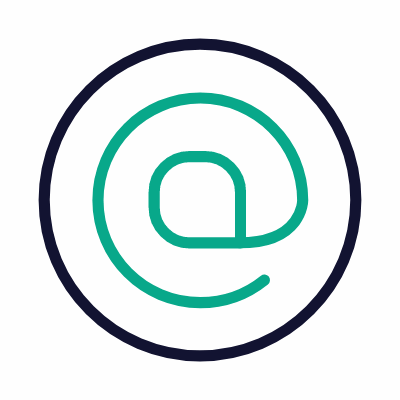 Email Circle, Animated Icon, Outline