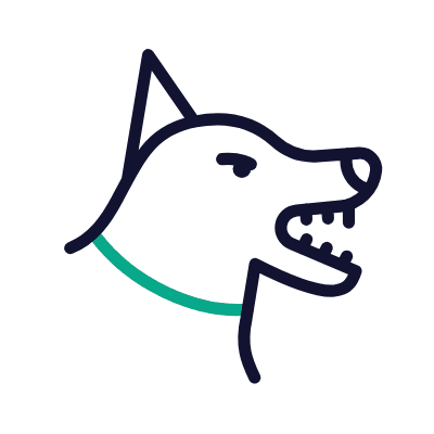 Dog barking, Animated Icon, Outline