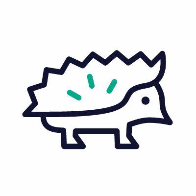 Hedgehog, Animated Icon, Outline