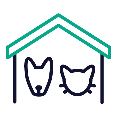 Home Pets, Animated Icon, Outline
