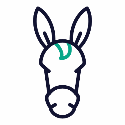 Donkey, Animated Icon, Outline