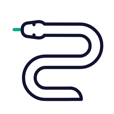 Snake, Animated Icon, Outline