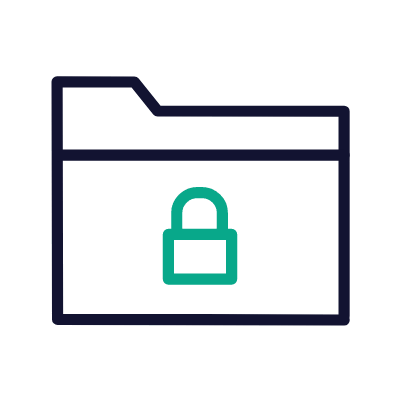 Folder Lock, Animated Icon, Outline