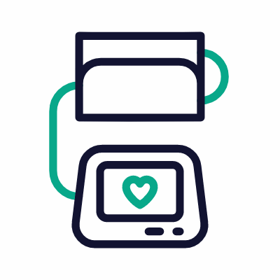 Blood Pressure Monitor, Animated Icon, Outline