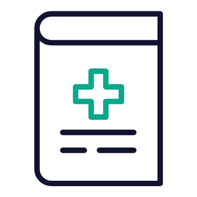 Medical Book, Animated Icon, Outline