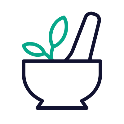 Ayurveda Medicine, Animated Icon, Outline