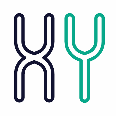 Chromosomes, Animated Icon, Outline