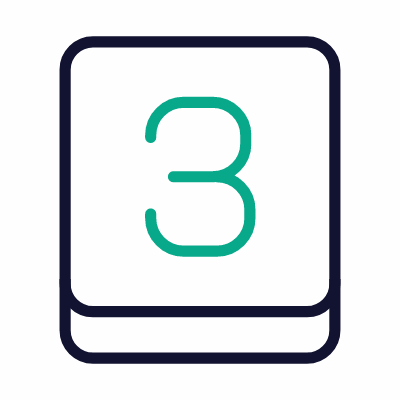 Three Key, Animated Icon, Outline