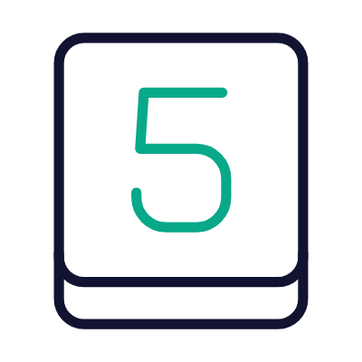 Five Key, Animated Icon, Outline