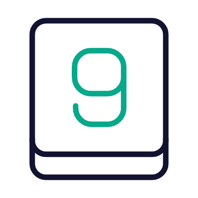 Nine Key, Animated Icon, Outline