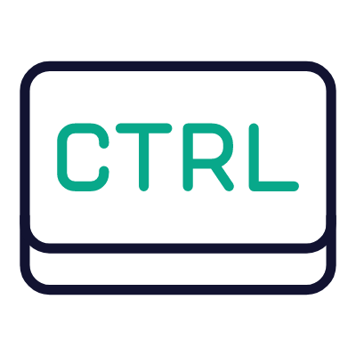 Ctrl Key, Animated Icon, Outline