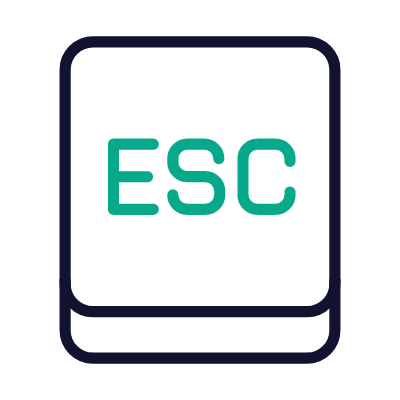 Esc Key, Animated Icon, Outline