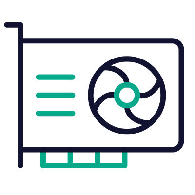 Video Card, Animated Icon, Outline
