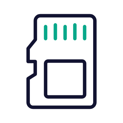 Micro Sd Card, Animated Icon, Outline