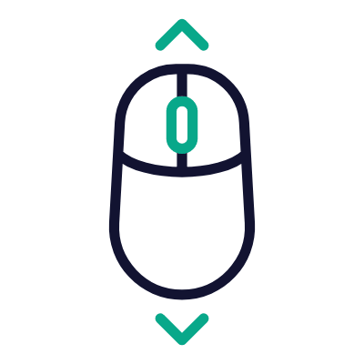 Mouse Scroll, Animated Icon, Outline