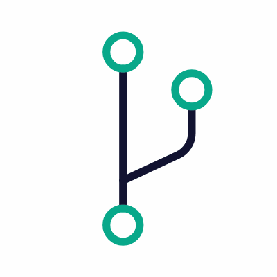 Code Branch, Animated Icon, Outline