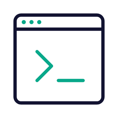 Browser Terminal, Animated Icon, Outline