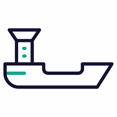 Cargo Ship Empty, Animated Icon, Outline